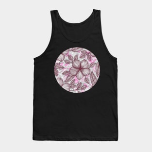 Spring Blossom in Marsala, Pink & Plum Tank Top